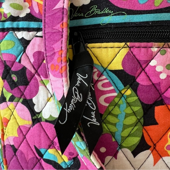 VERA BRADLEY VaVa Bloom 2012 Checkpoint Friendly Laptop Bag Pink Blue Floral Y2K - Picture 3 of 15